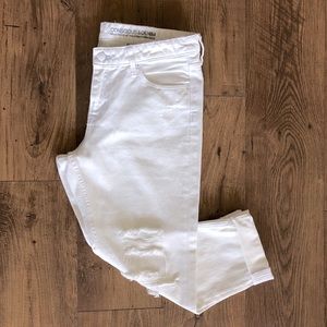 H&M White Ankle & Cropped Jeans